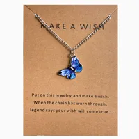 Simple Fashion Retro Multicolor Butterfly Necklace sku image 8
