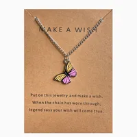 Simple Fashion Retro Multicolor Butterfly Necklace sku image 7