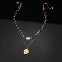 Geometric Fashion Stainless Steel Titanium Steel Necklace Wholesale sku image 1