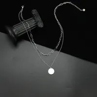 Geometric Simple Style Stainless Steel Titanium Steel Pendant Necklace Wholesale main image 1