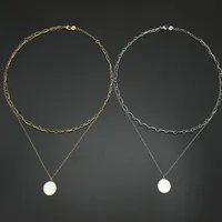 Geometric Simple Style Stainless Steel Titanium Steel Pendant Necklace Wholesale main image 2