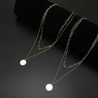 Geometric Simple Style Stainless Steel Titanium Steel Pendant Necklace Wholesale main image 3