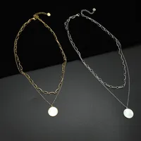 Geometric Simple Style Stainless Steel Titanium Steel Pendant Necklace Wholesale main image 4
