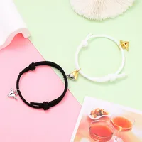 Simple Style Heart Alloy Plating No Inlaid Couple Bracelets main image 2