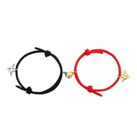 Simple Style Heart Alloy Plating No Inlaid Couple Bracelets main image 5