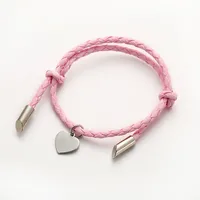 Heart Simple Style No Inlaid Pu Leather Bracelets Wholesale sku image 5