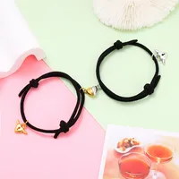 Simple Style Heart Alloy Plating No Inlaid Couple Bracelets sku image 1