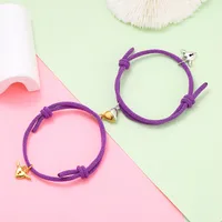 Simple Style Heart Alloy Plating No Inlaid Couple Bracelets sku image 6