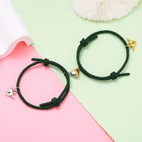Simple Style Heart Alloy Plating No Inlaid Couple Bracelets sku image 9