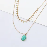Geometric 304 Stainless Steel Pendant Necklace Wholesale main image 2