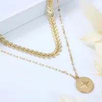 Geometric 304 Stainless Steel Titanium Steel Pendant Necklace Wholesale main image 2