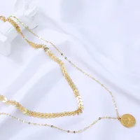 Geométrico Acero Inoxidable 304 Acero Titanio Collar Colgante Venta Al Por Mayor main image 4