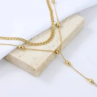 Geometric 304 Stainless Steel Necklace Wholesale main image 2