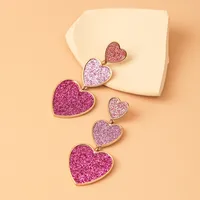 Heart Retro Alloy No Inlaid Plating Earrings main image 1