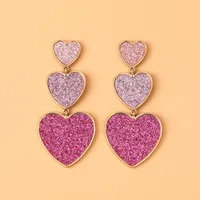 Heart Retro Alloy No Inlaid Plating Earrings main image 2
