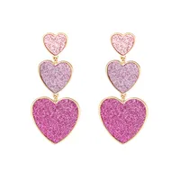 Heart Retro Alloy No Inlaid Plating Earrings main image 5