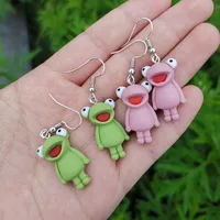 Cartoon Style Cartoon Character Alloy Resin No Inlaid Earrings main image 4