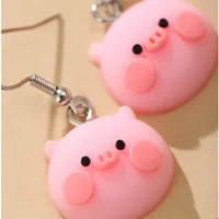 1 Paire Animal Mignon Vêtement De Rue Plastique Boucles D'oreilles main image 1