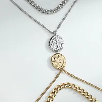 Geometric  Style 304 Stainless Steel Pendant Necklace Wholesale main image 3