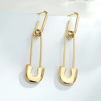 U Shape Retro 304 Stainless Steel No Inlaid Plating Earrings main image 4
