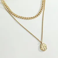 Geometric  Style 304 Stainless Steel Pendant Necklace Wholesale sku image 1
