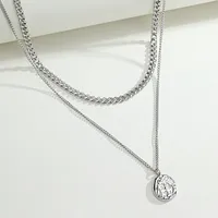Geometric  Style 304 Stainless Steel Pendant Necklace Wholesale sku image 2