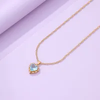 Heart Retro Alloy Rhinestone Pendant Necklace Wholesale main image 2