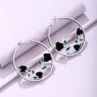 Flower Retro Alloy No Inlaid Plating Earrings main image 5
