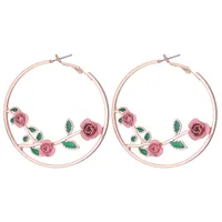 Flower Retro Alloy No Inlaid Plating Earrings main image 2