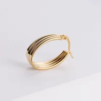 Retro U Shape Plating Stainless Steel No Inlaid 18K Gold Plated Earrings main image 4