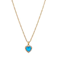 Heart Retro Alloy Rhinestone Pendant Necklace Wholesale sku image 2
