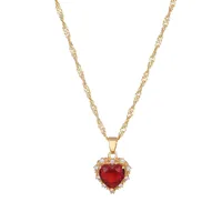 Heart Retro Alloy Rhinestone Pendant Necklace Wholesale sku image 3