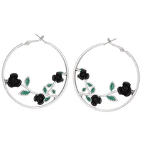 Flower Retro Alloy No Inlaid Plating Earrings sku image 1