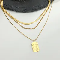 Geometric Stainless Steel Titanium Steel Pendant Necklace Wholesale main image 3