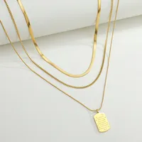 Geometric Stainless Steel Titanium Steel Pendant Necklace Wholesale main image 4