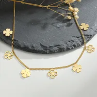 Leaf Fashion Stainless Steel Necklace Wholesale main image 1