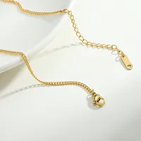 Feuille Mode Acier Inoxydable Collier De Gros main image 2