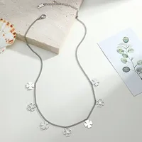 Feuille Mode Acier Inoxydable Collier De Gros main image 3