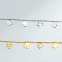 Feuille Mode Acier Inoxydable Collier De Gros main image 4