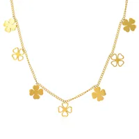 Leaf Fashion Stainless Steel Necklace Wholesale main image 5