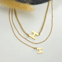 Lettre Style  Acier Inoxydable Acier Au Titane Pendentif De Gros main image 4