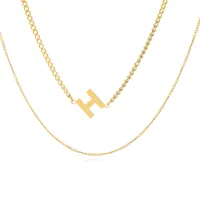 Letra Estilo SIN Acero Inoxidable Acero Titanio Collar Colgante Venta Al Por Mayor main image 5