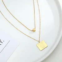 Geometric  Style Stainless Steel Titanium Steel Pendant Necklace Wholesale main image 1