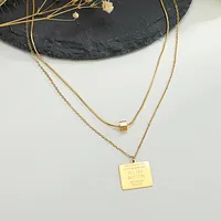 Géométrique Style  Acier Inoxydable Acier Au Titane Pendentif De Gros main image 3