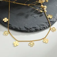 Leaf Fashion Stainless Steel Necklace Wholesale sku image 1
