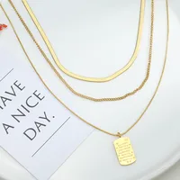 Geometric Stainless Steel Titanium Steel Pendant Necklace Wholesale sku image 1