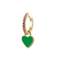Heart Fashion Copper Plating Inlaid Shell Earrings sku image 7