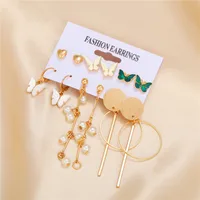 Geometric Fashion Alloy Artificial Gemstones Plating Earrings Ear Studs main image 1
