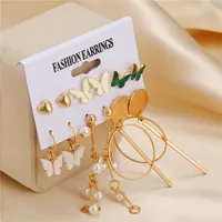 Geometric Fashion Alloy Artificial Gemstones Plating Earrings Ear Studs main image 3
