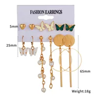 Geometric Fashion Alloy Artificial Gemstones Plating Earrings Ear Studs main image 4